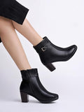Shoetopia Women'S Flat Boots,Black,5,B0CSPBKWKR