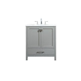 Elegant Decor Irene 30 Zinc Alloy Mdf Single Bathroom Vanity In Gray