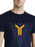 Adro Graphic Design Mens Cotton Printed T-Shirts (R22-M-Lnl-Nb_Navy_L)
