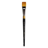 KINGART Premium Original Gold 95503/4 WASH/Glaze Series Artist Brush, Golden Taklon Synthetic Hair, Short Handle, for Acrylic, 
