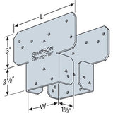 20 Pack Simpson Strong Tie AC6Z 6X Adjustable Beam/Post Cap Z-Max Finish
