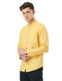 Fyltr Men'S Solid Slim Fit 100% Cotton Linen Look Casual Shirt,Og Orange,Og Orange,Xl