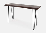 Jofran Nature'S Edge 50 Modern Solid Wood Live Edge Console Sofa Table, Slate