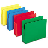 Smead Exp File Pockets, Straight Tab, Poly, Letter, Assorted, 4/Box SMD73500