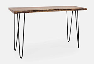 Jofran Nature'S Edge 50 Modern Solid Wood Live Edge Console Sofa Table, Natural