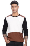ADRO Full Sleeve Tshirt for Men | Soft Cotton Tshirt for Men|Comfortable & Stylish Regular Fit Full Sleeve Round Neck Tshirt|FR24-WSBR-M White Brown,White, Brown