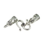ATORSE 2x30 Sets Tibetan Silver Pewter S Hook End Caps Jewelry DIY Making Findings