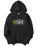 Adro Men'S Cotton Neck Hooded Sweatshirt (H21-M-Lim-Bl_Black_2Xl)