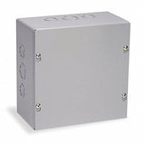 Wiegmann SC080804 SCSeries NEMA 1 Screw Cover Wallmount Pull Box with Knockouts, Painted Steel, 8 x 8 x 4,Gray