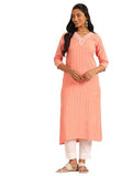 Libas Women'S Cotton Regular Kurta (29198_Peach