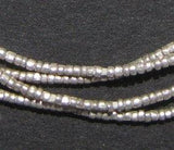 The Bead Chest Silver Heishi Beads - 1.5mm Ethiopian Metal Spacers, Full Strand for Jewelry Making I Approximately 450-540 Beads