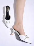 Shoetopia Women'S Block Heel Pumps White,White,5,B0CMXQQF5J
