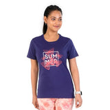 Rupa Colors Playsure Printed Cotton Blended Round Neck Women'S T-Shirt Short-Sleeve Pack Of 1,NavyApparel,M