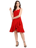 Oomph! Women'S Western & Fusion Wear Dresses For Women Red - Md337,Firetruck Red,Firetruck Red,M