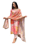 SHIENZY Women's Cotton Blend Kurta Set (1501SHZ_Red_S)
