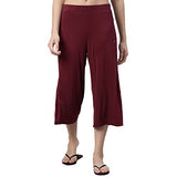 Enamor Women'S Relaxed Casual Pants (E064_Deep Ruby_S)