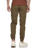 FYLTR Men's Taper Fit Stretch Cotton Joggers with Elasticated Waistband & Drawstrings,Mythical Olive