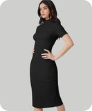 Leriya Fashion One-Piece Dress for Women Bodycon Long | Birthday Dress for Women(Small, Black)