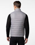 Fyltr Men'S Sleeveless Puffer Jacket With Neon Trims - Stand Collar | Full Zipper | Side Pockets | Shaped Hem,Gravel Grey,Gravel Grey,2Xl