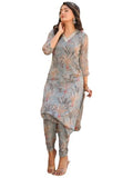 Gosriki Women'S Rayon Blend Straight Printed Kurta With Pant (Feni Grey-Gs_S_Grey_Small),Grey,,B0CYGMJ5GD