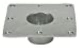 CP Products 48733 Square Recessed Heavy Duty Flush Mount Pedestal Base, Silver