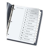 Ready Index Classic Tab Titles, 15Tab, 115, Letter, Black/White, 15/Set