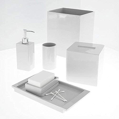 Kassatex Lacca Bath Accessories Lotion Dispenser, White