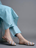 Shoetopia Emberoidered Peach Flat Mules For Women & Girls /Eu38,Peach,5,B0F3186WBK