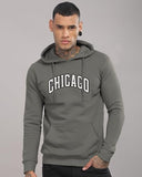 Adro Men'S Cotton Neck Hooded Sweatshirt (H24-Cago-Sg_Steel Grey