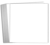 Hamilco 8x8 White Scrapbook Cardstock Paper 80lb Cover Card Stock 100 Pack