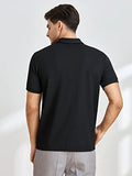 Leriya Fashion Men's Polo-Neck with Zip Closure Type T-Shirt || Half Sleeves Casual T-Shirt for Men || Ragular Wear Classic T-Shirt || Men's Regular Fit Polo-Neck T-Shirt.(Black-S) LF-MT-1015,Black