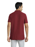 Xyxx Men'S Cotton Solid Relaxed Fit T-Shirt (Xy_Cr14_Polo Tshirt_1_Bold Burgundy,Bold BurgundyApparel,XL