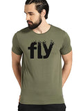 Adro Fly Mens Cotton Printed T-Shirts (R21-M-Fly-Ol_Olive_Xl)