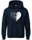 Adro Men'S Cotton Neck Hooded Sweatshirt (H24-Devi-Nb-L_Navy Blue)