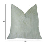 Plutus Brands Plutus Curly Mongolian Fur White Handmade Throw Pillow, 20 X 30