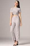Toplot Co Ord Set For Women Solid Top And Bottom (Top-Pant-5138-Grey-S),Grey,,B0CGNQCYMT
