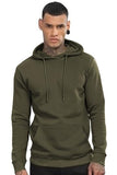 Adro Men'S Cotton Neck Hooded Sweatshirt (H24-M-Pln-Ol_Olive,OliveApparel,S