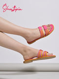 Shoetopia Women'S Sandal-4 Kids Uk (Girls-Flat-Kola-Pink)-Eu37,Pink,4,B0D4VTTHGZ