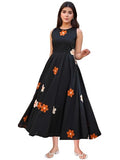 Gosriki Women'S Rayon Viscose Embroidered Anarkali Kurta (Amlya Black-Gs_Xxl_Black_Xx-Large),Black,2,B0F9PY5J1W