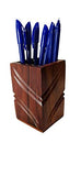 Master arts wooden pen holder wooden pencil pen stand in pure shisham wood for office desk multi purpose desk organiser (4 X 3 i