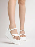 Shoetopia Women'S Slip-On Sandal (7 Uk),White,7,B0CMXTPJW2