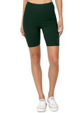 Kyda Women'S Anti Bacterial Cycling Shorts Under Skirt Biker Shorts High Waist Stretchable Yoga Shorts & Gym Workout Skin Fit Shorties,Bottle GreenApparel,M