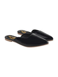 Shoetopia Stylish Pointed Toe Black Mules For Women & Girls /Eu40,Black,7,B0F3161KC8