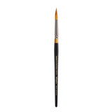KINGART Premium Original Gold 90208 Ultra Round Series Artist Brush, Golden Taklon Synthetic Hair, Short Handle, for Acrylic, W