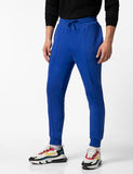 Fyltr Men'S Casual Joggers With Pintuck Design - Elasticated Waist With Drawstring | Welt Back Pocket | Solid Color,Cosmic Cobalt,Cosmic Cobalt,36