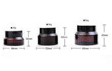 15g Gram 15ml(0.5 OZ) Amber Glass Empty Refillable Inclined Shoulder Cosmetic Jars Empty Face Cream Lotion Lip Balm Storage Cont