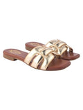 Shoetopia Shiny Open Toe Embellished Golden Flats For Women & Girls /Eu39,Golden,6,B0F6TWL1X4