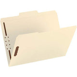 Smead Folder, Two Fasteners, 1/3 Cut Assorted, Top Tab, Letter, Manila, 50/Box