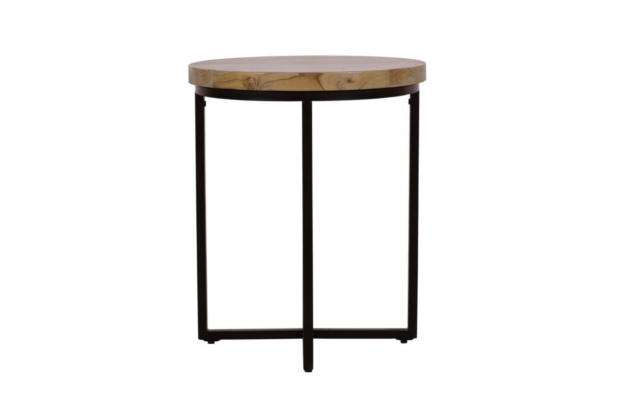 Ames Solid Wood Modern 20 Round End Table