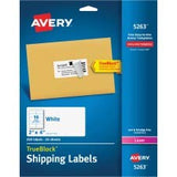Avery Shipping Labels with TrueBlock Technology, 2 x 4, White, 250/Pack